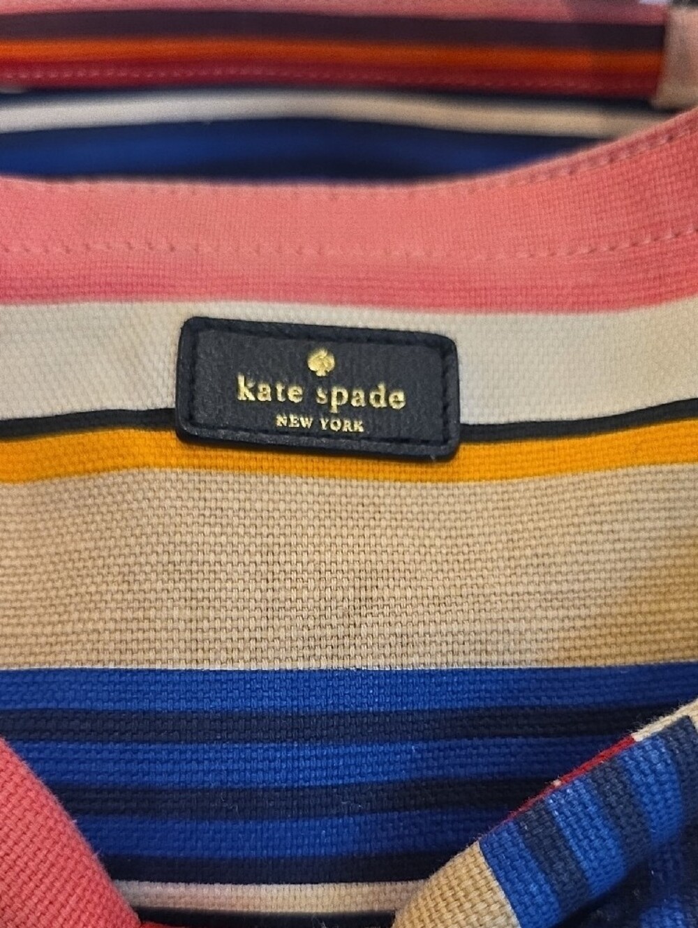 kate spade Colorful Multi-Stripe Bow Tote - Picture 2 of 7